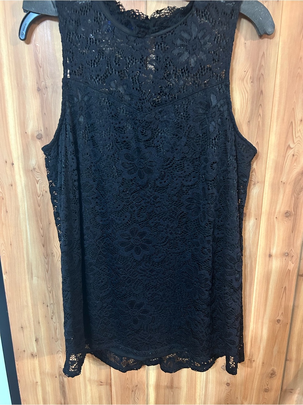 Apt. 9 Black Sleeveless Lace Top